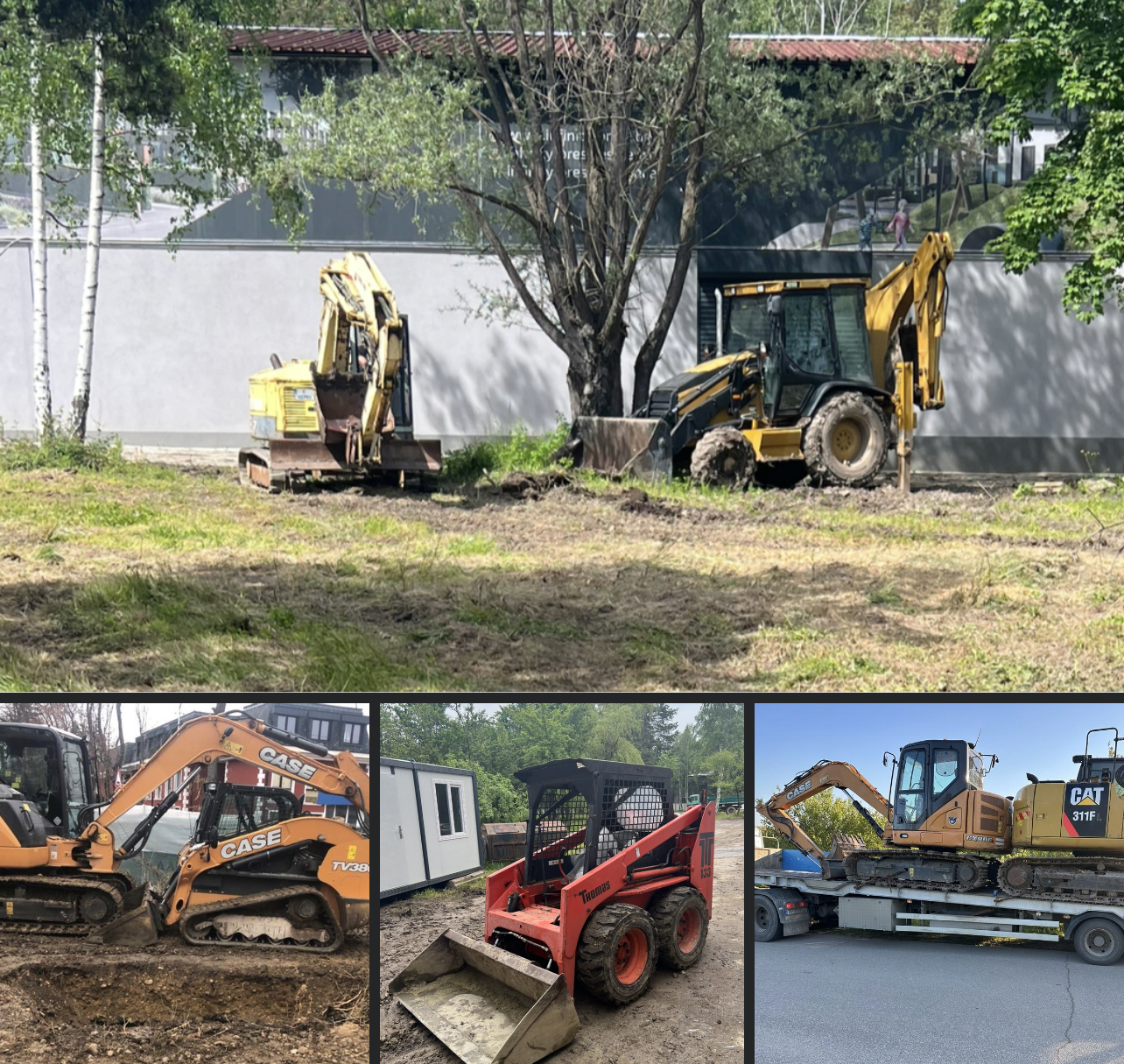 CAT 311F + CASE TV380 + THOMAS